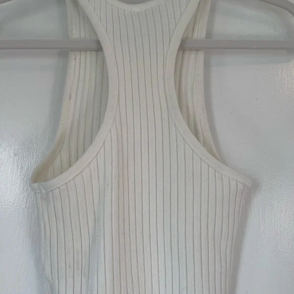 White Ribbed Tank - Picture 2 of 3